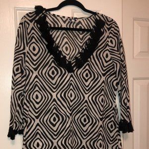 NWT Mud Pie Tunic With Fringe Medium